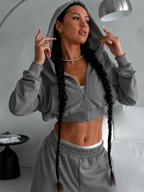 Women's Cropped Sport Jacket and Jogger Set