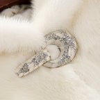 Women's Faux Fur Coat with Elegant Hood and Classic Cut