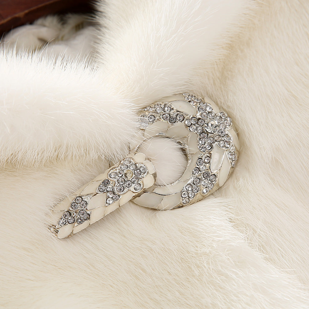 Women's Faux Fur Coat with Elegant Hood and Classic Cut