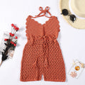 Women's Crochet Beach Cover-Up with Tie Belt and Tassels