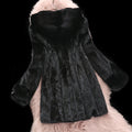 Women's Faux Fur Coat with Elegant Hood and Classic Cut