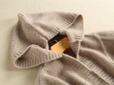 Women's Chunky Knit Cardigan with Hood