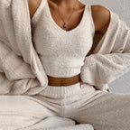 Women's Loungewear Set with Soft Textured Material