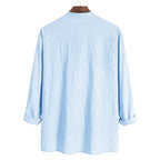 Women's Long-Sleeve Henley Shirt with Chest Pocket