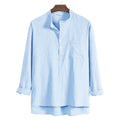 Women's Long-Sleeve Henley Shirt with Chest Pocket