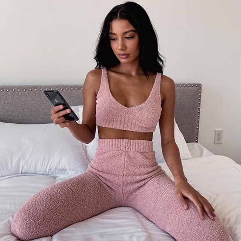 Women's Loungewear Set with Soft Textured Material