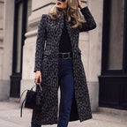 Women's Long Animal Print Coat
