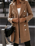 Elegant Double-Breasted Wool Coat