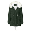 Fashionable Winter Parka with Detachable Faux Fur Collar and Adjustable Waist