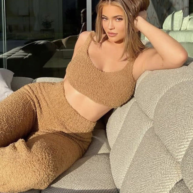 Women's Loungewear Set with Soft Textured Material