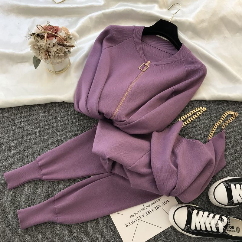 Women's High-Quality Leisure Suit with Zipper