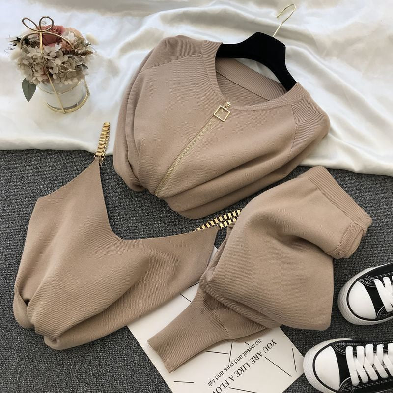 Women's High-Quality Leisure Suit with Zipper