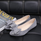Women's Ballet Flats with Elegant Bow Appliqué
