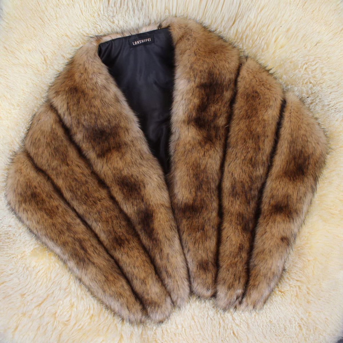 Women's Elegant Faux Fur Cape