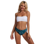 Women's Bandeau Bikini with Modern Snake Print