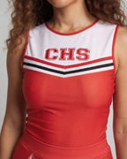 Women's Cheerleader Costume with Sporty Accents