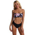 Women's Bandeau Bikini with Modern Snake Print