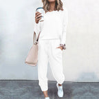 Women's Comfortable Jumpsuit with Fashionable Round Neck and Adjustable Waist