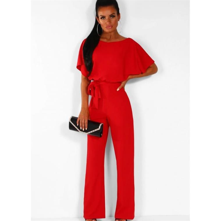 Elegant Women's Set with Flowy Blouse and Wide-Leg Trousers