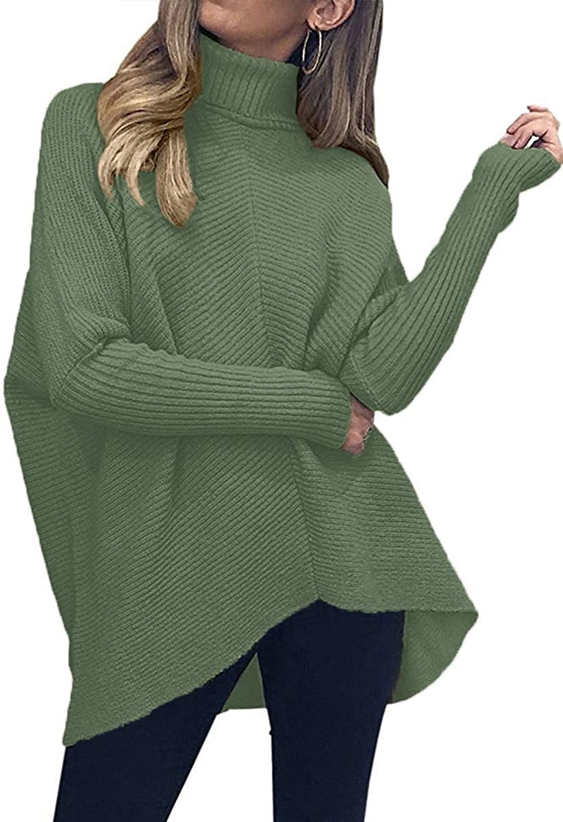 Women's Cozy Turtleneck Sweater with Textured Design and Asymmetric Cut