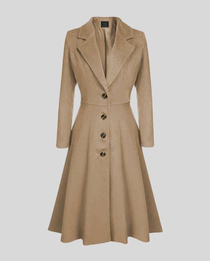 Elegant women's wool coat winter