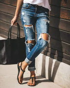 Women's Destroyed Denim Jeans