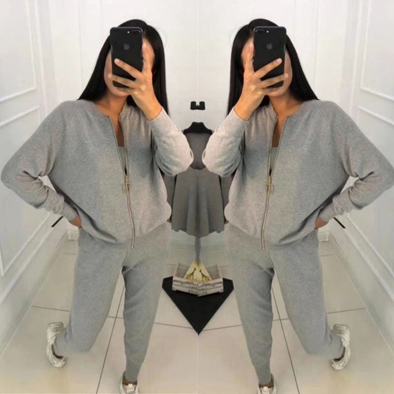 Women's High-Quality Leisure Suit with Zipper