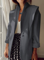 Women's Oversized Blazer with Chic Lapel