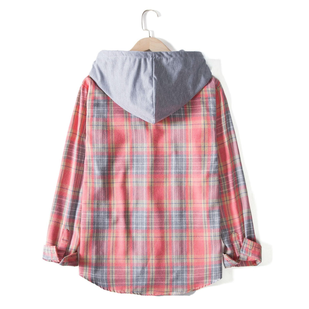 Women's Flannel Hooded Shirt