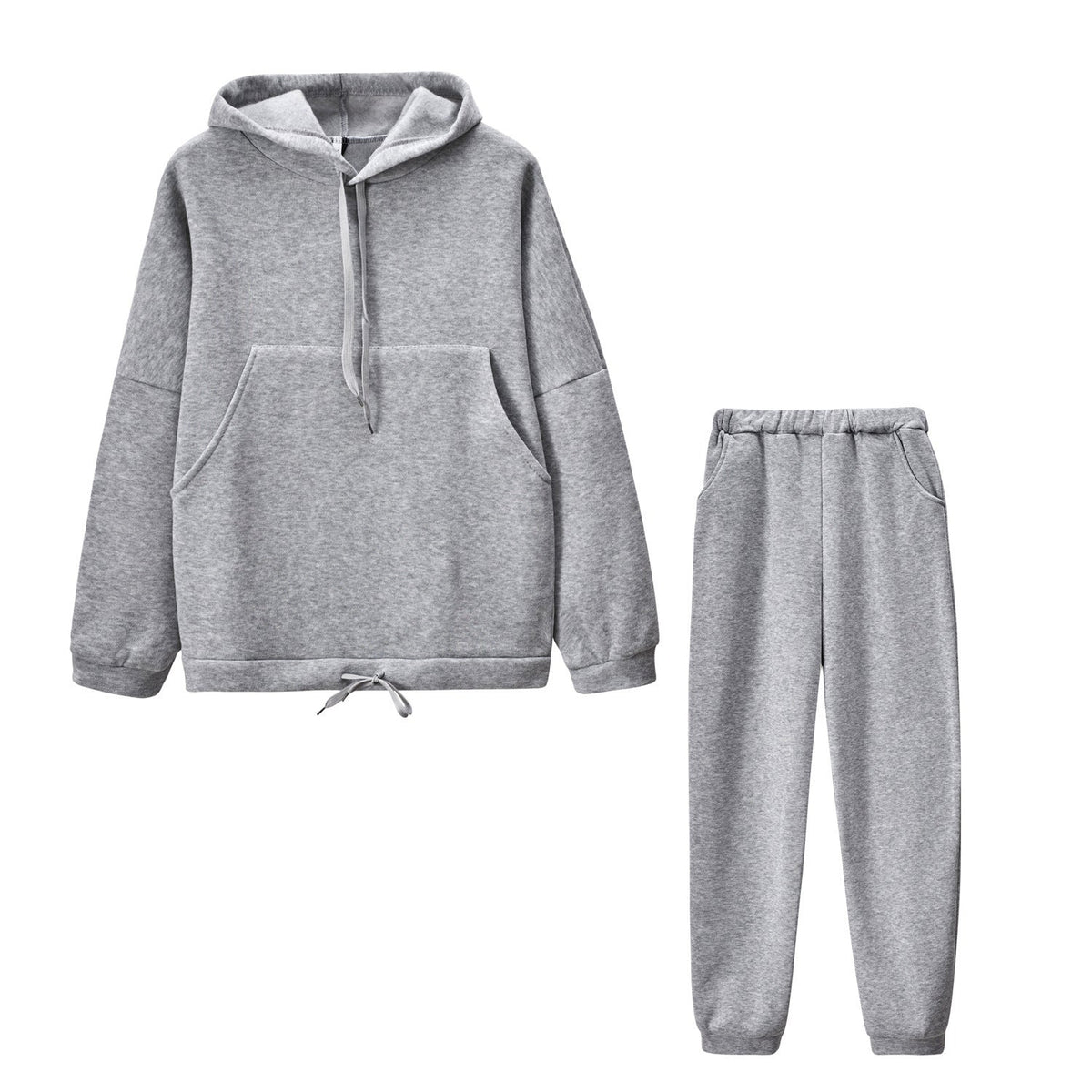 Women's Casual Hooded Suit with Pockets and Adjustable Waist