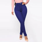 Women's High-Waisted Skinny Jeans with Shaping Seams