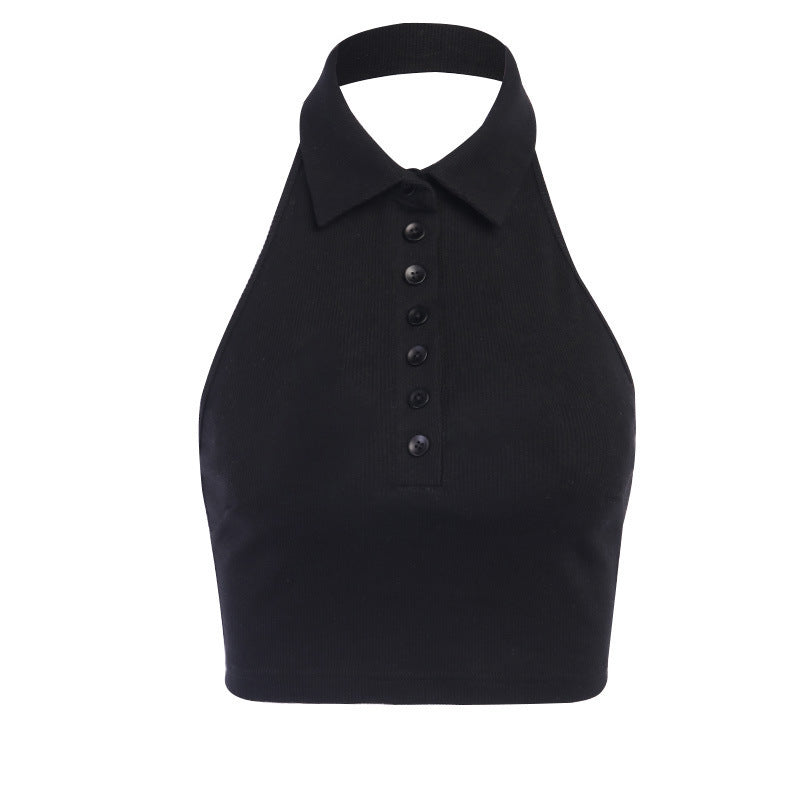 Women's Boat Neck Top with Button Details