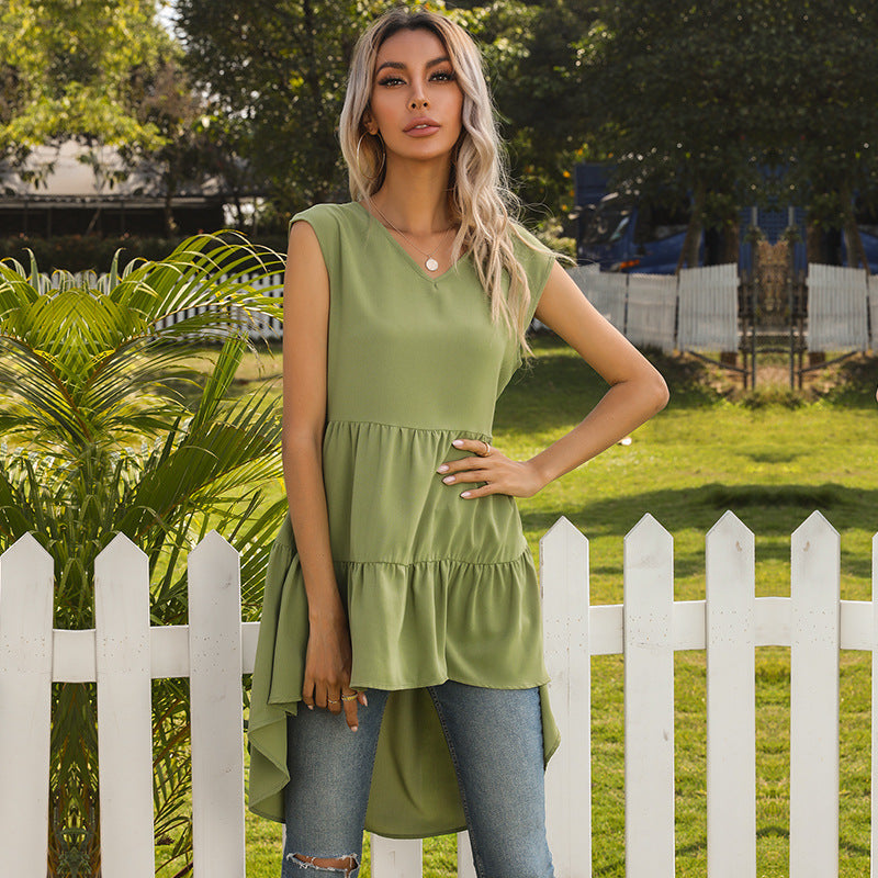 Women's Asymmetrical Voluminous Hem Top