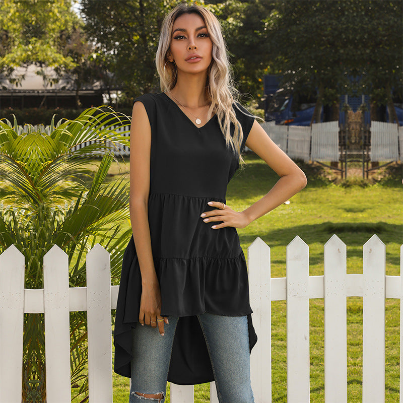 Women's Asymmetrical Voluminous Hem Top