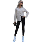 Women's Button-Down Shirt with Knot Detail