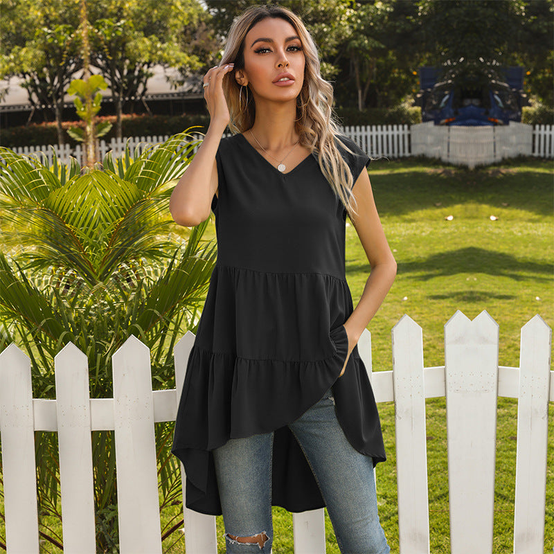 Women's Asymmetrical Voluminous Hem Top