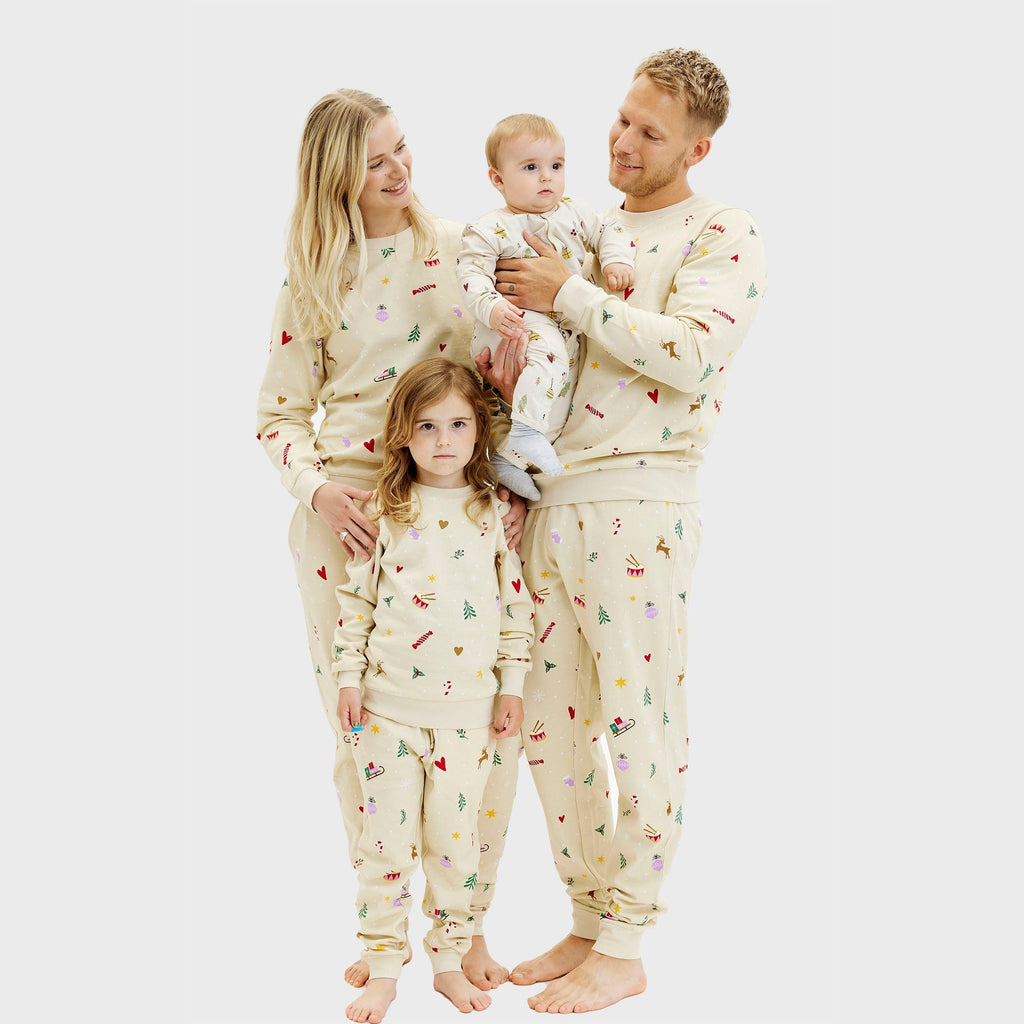 Christmas Sweat Set Beige Women's