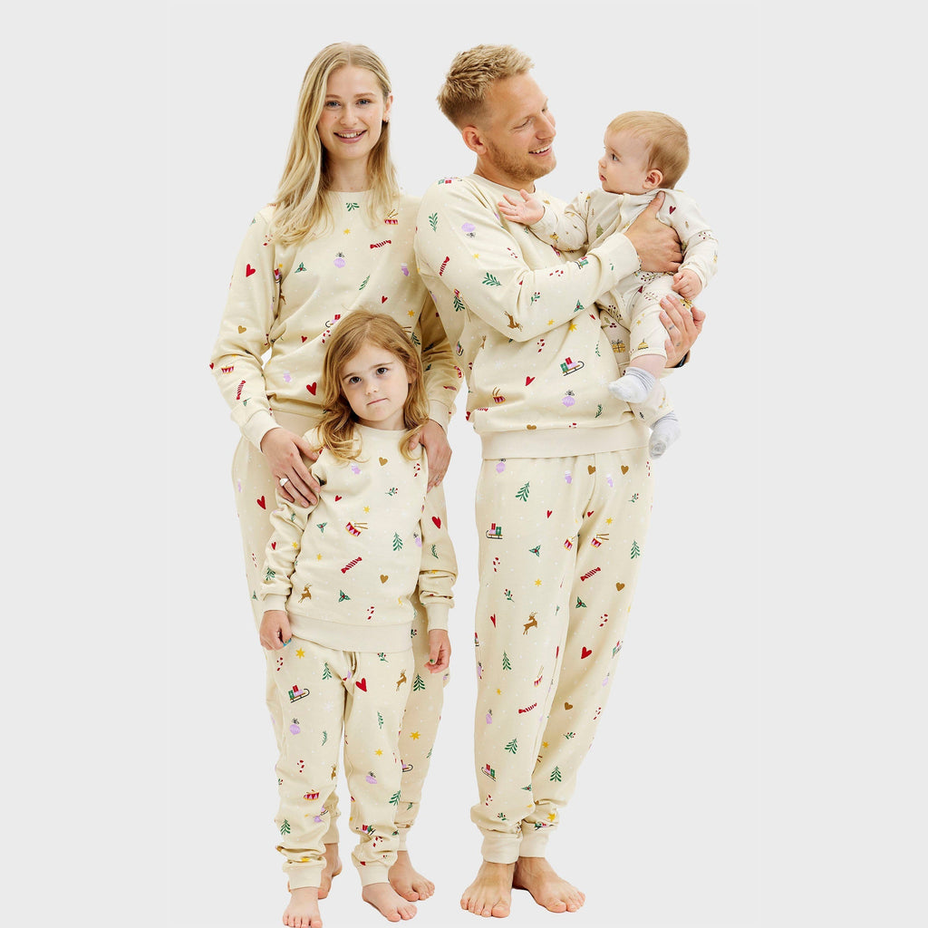 Christmas sweatshirt set beige Men