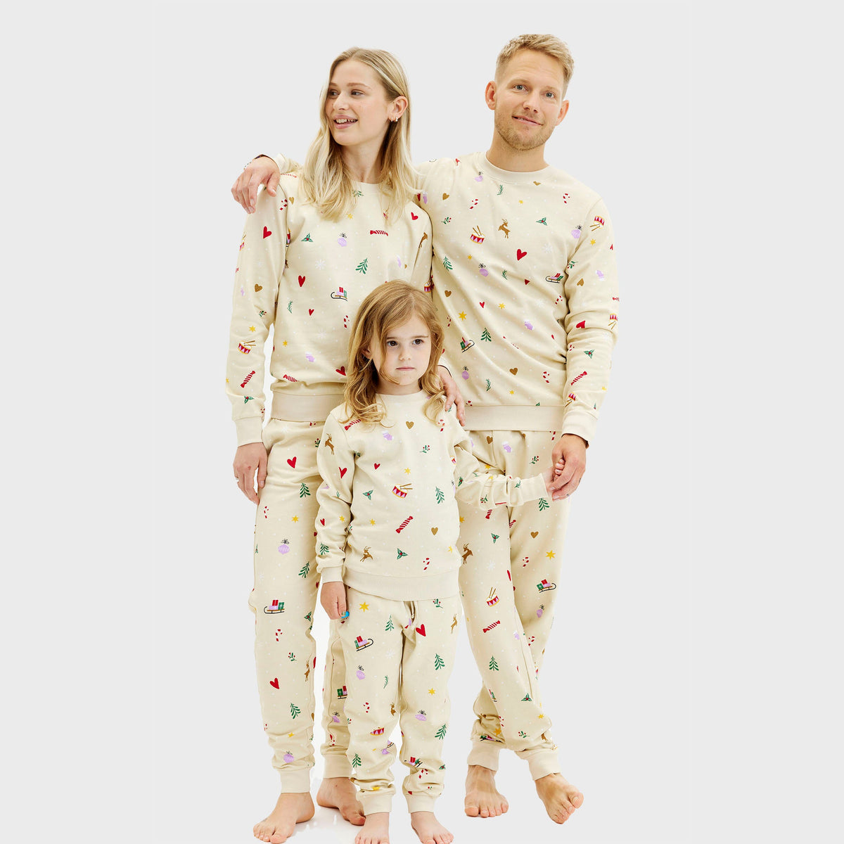 Christmas Sweat Set Beige Women's