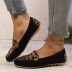 Comfortable Women's Slip-Ons with Leopard Print