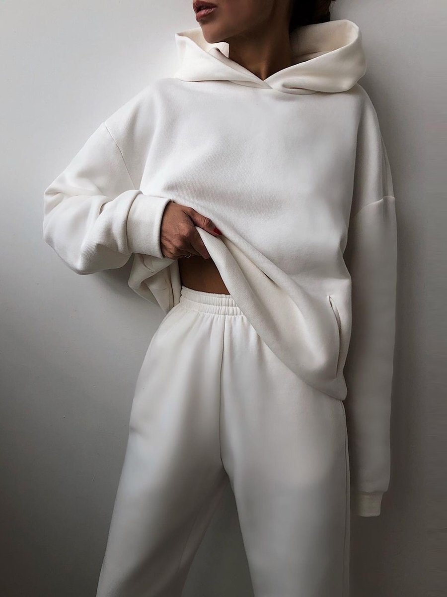 Partial Tracksuit Oversized Tracksuit with Hood and Sweatpants