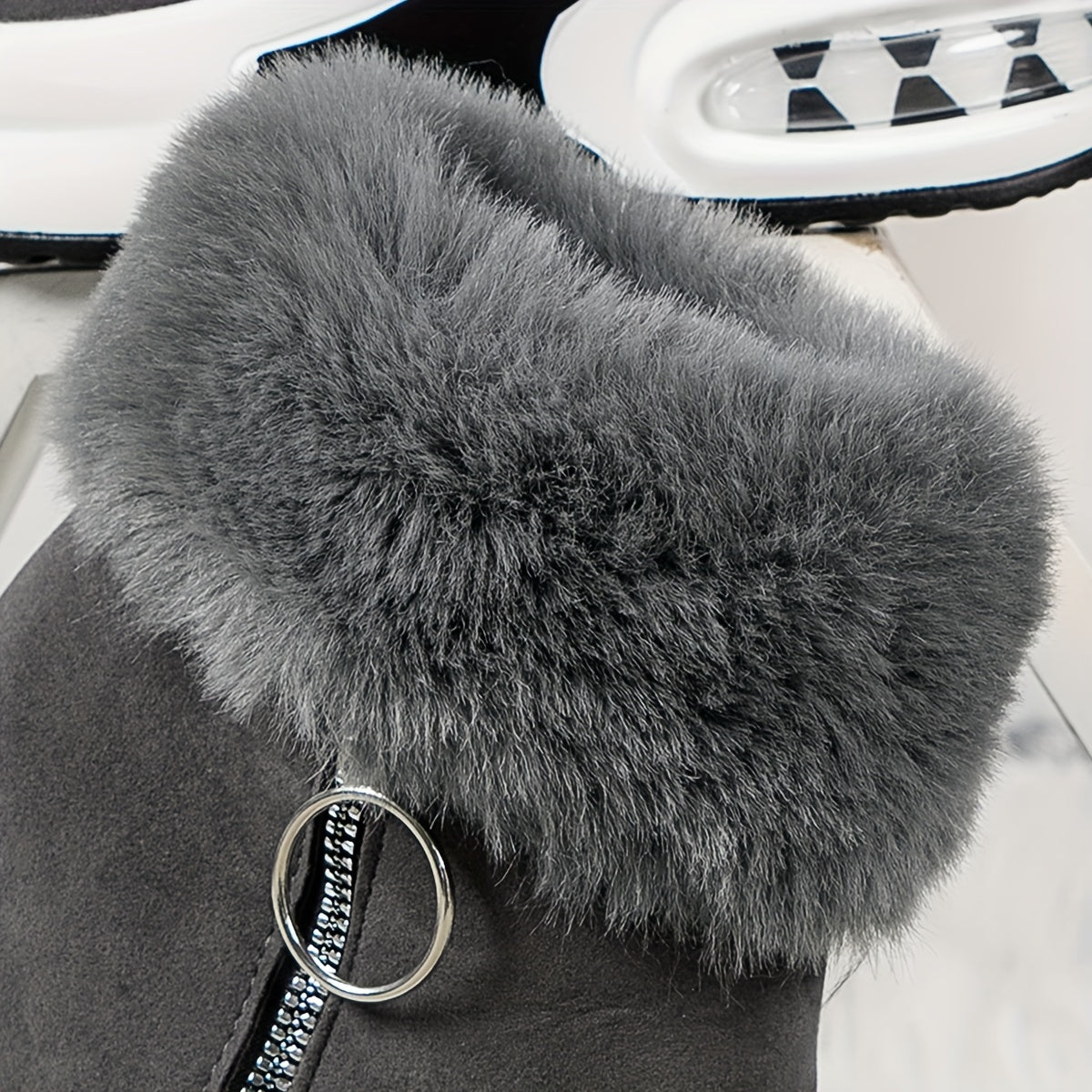 Comfortable Non-Slip Boots with Fur Lining and Side Zipper