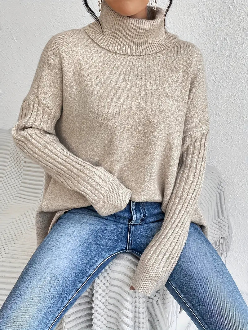 Long Turtleneck Sweater for Daily Comfort