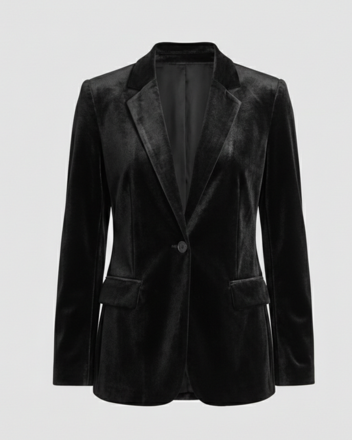 Elegant Velvet Blazer Women's Jacket