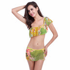 Women's Swim Top with Voluminous Ruffle Details