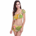 Women's Swim Top with Voluminous Ruffle Details