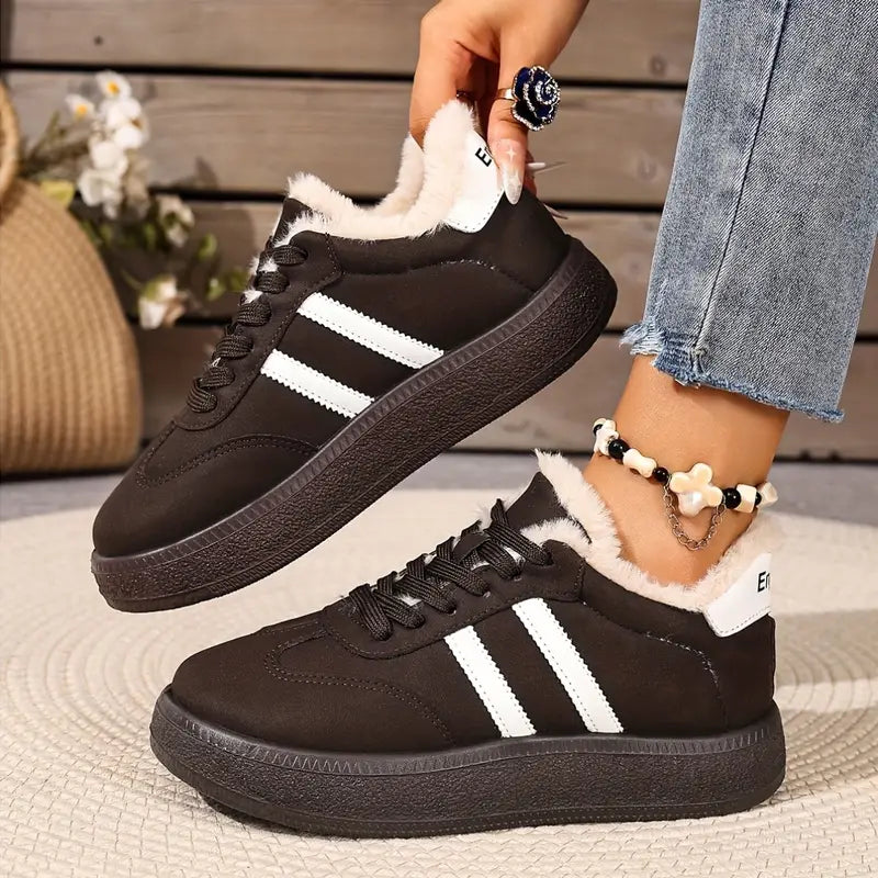 Comfortable Cotton Sneakers with Warm Lining