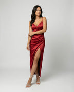 Women's Maxi Dress with Deep Slit