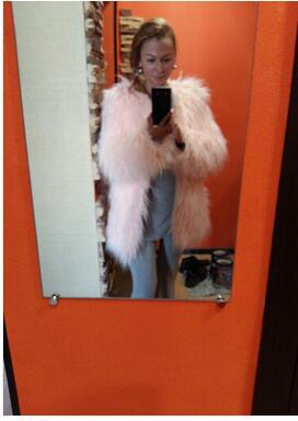 Women's Fluffy Faux Fur Throw Coat