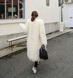 Women's Fluffy Throw-Over Coat